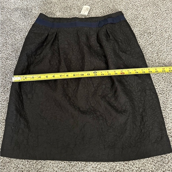 Simply Vera Wang Skirt Black Textured w Silver Sparkle & Blue Ribbon Size 6 - Picture 10 of 11